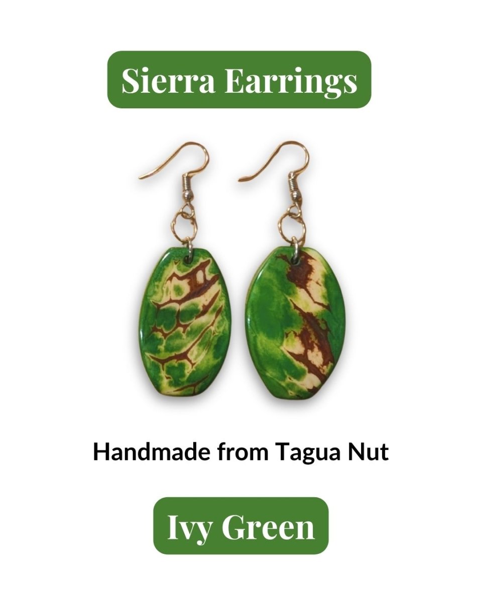 SIERRA — Handmade Tagua Earrings - The Happy Elephant - Tagua Jewellery