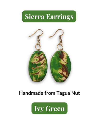 SIERRA — Handmade Tagua Earrings - The Happy Elephant - Tagua Jewellery
