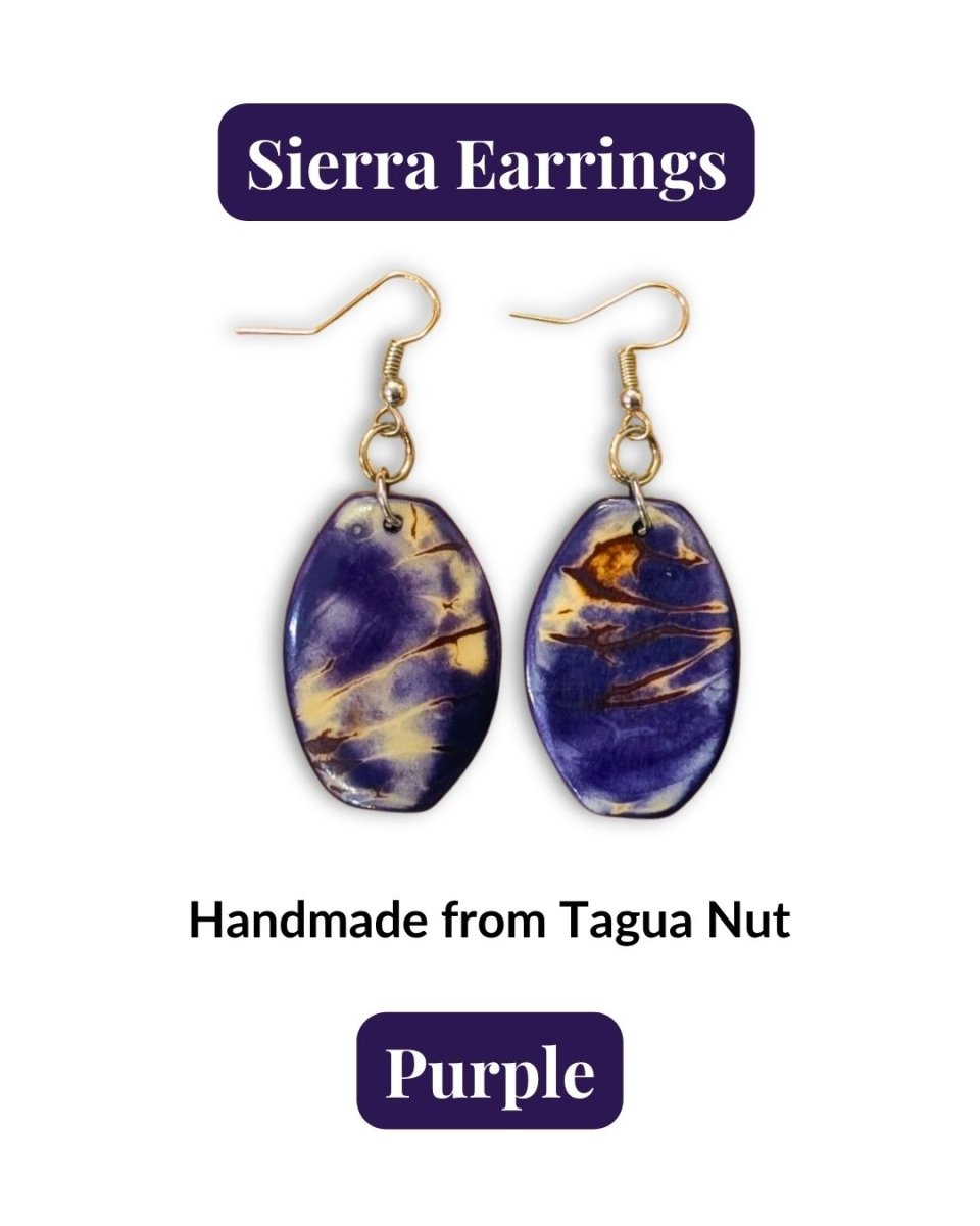 SIERRA — Handmade Tagua Earrings - The Happy Elephant - Tagua Jewellery