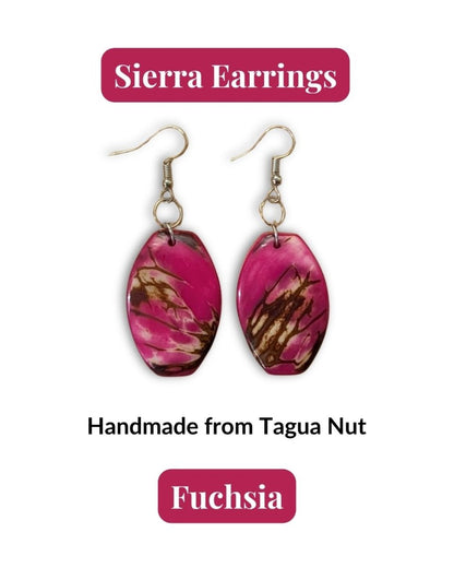 SIERRA — Handmade Tagua Earrings - The Happy Elephant - Tagua Jewellery