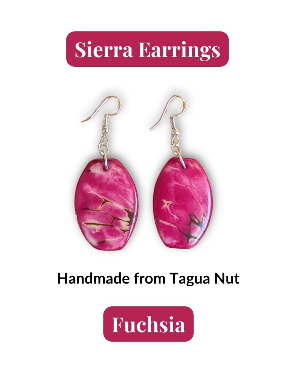 SIERRA — Handmade Tagua Earrings - The Happy Elephant - Tagua Jewellery