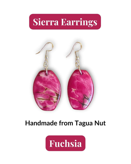 SIERRA — Handmade Tagua Earrings - The Happy Elephant - Tagua Jewellery