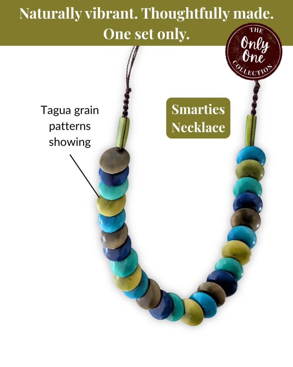 SIMPLY SMARTIES JEWELLERY SET — Handmade Tagua Statement Set — 'Only One' - The Happy Elephant - Tagua Jewellery