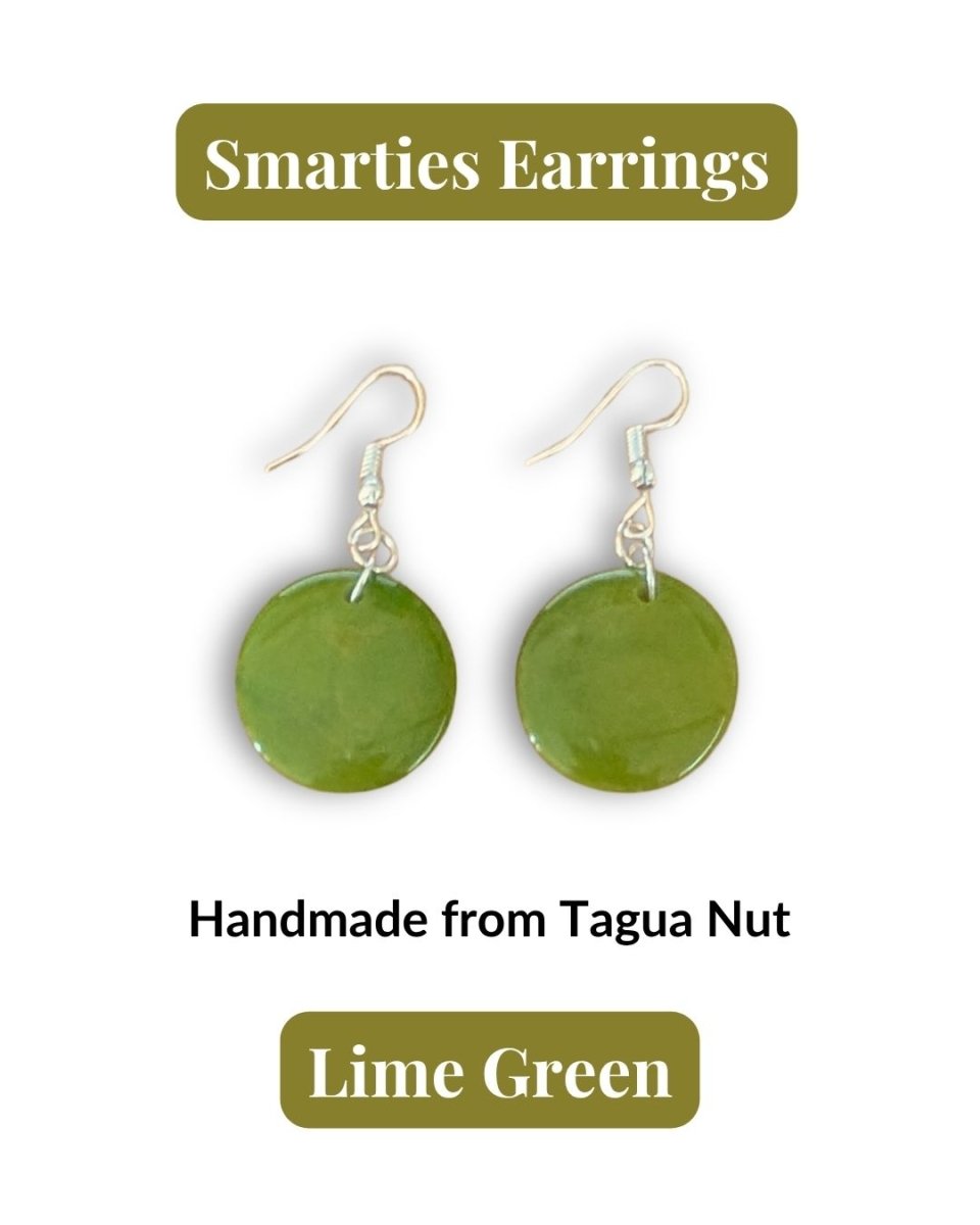 SMARTIES — Handmade Tagua Earrings - The Happy Elephant - Tagua Jewellery