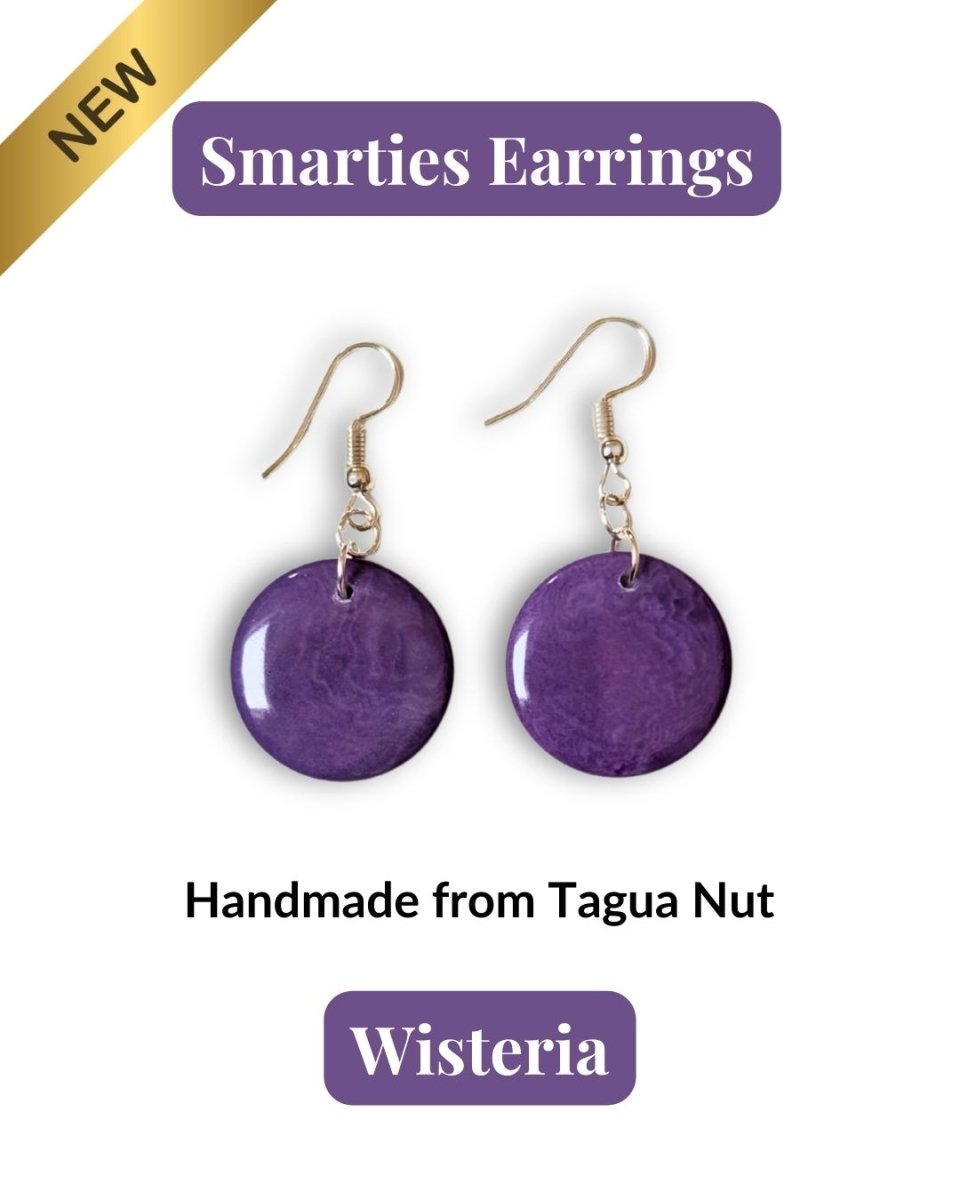 SMARTIES — Handmade Tagua Earrings - The Happy Elephant - Tagua Jewellery