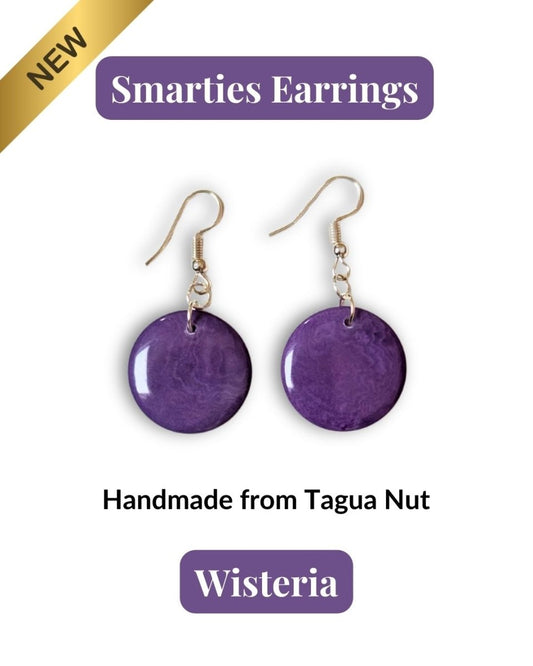 SMARTIES — Handmade Tagua Earrings - The Happy Elephant - Tagua Jewellery