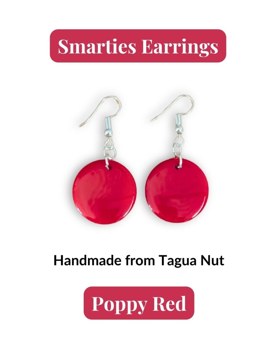 SMARTIES — Handmade Tagua Earrings - The Happy Elephant - Tagua Jewellery