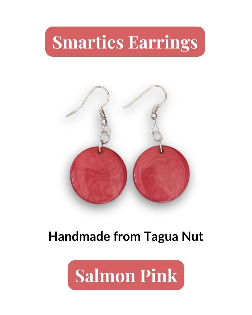 SMARTIES — Handmade Tagua Earrings - The Happy Elephant - Tagua Jewellery