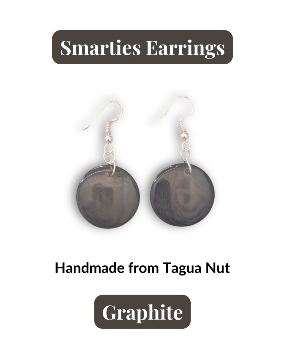 SMARTIES — Handmade Tagua Earrings - The Happy Elephant - Tagua Jewellery