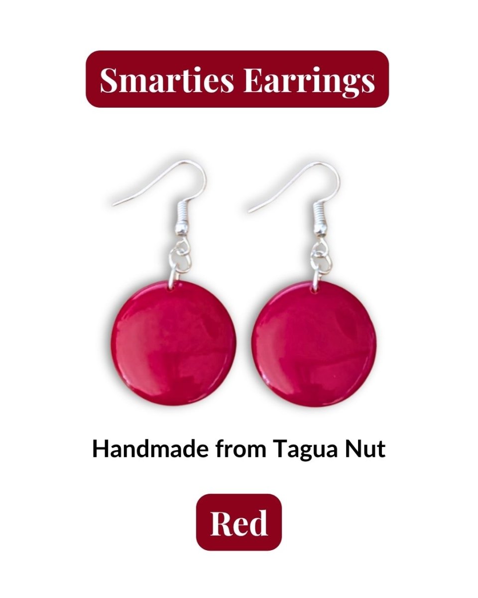 SMARTIES — Handmade Tagua Earrings - The Happy Elephant - Tagua Jewellery