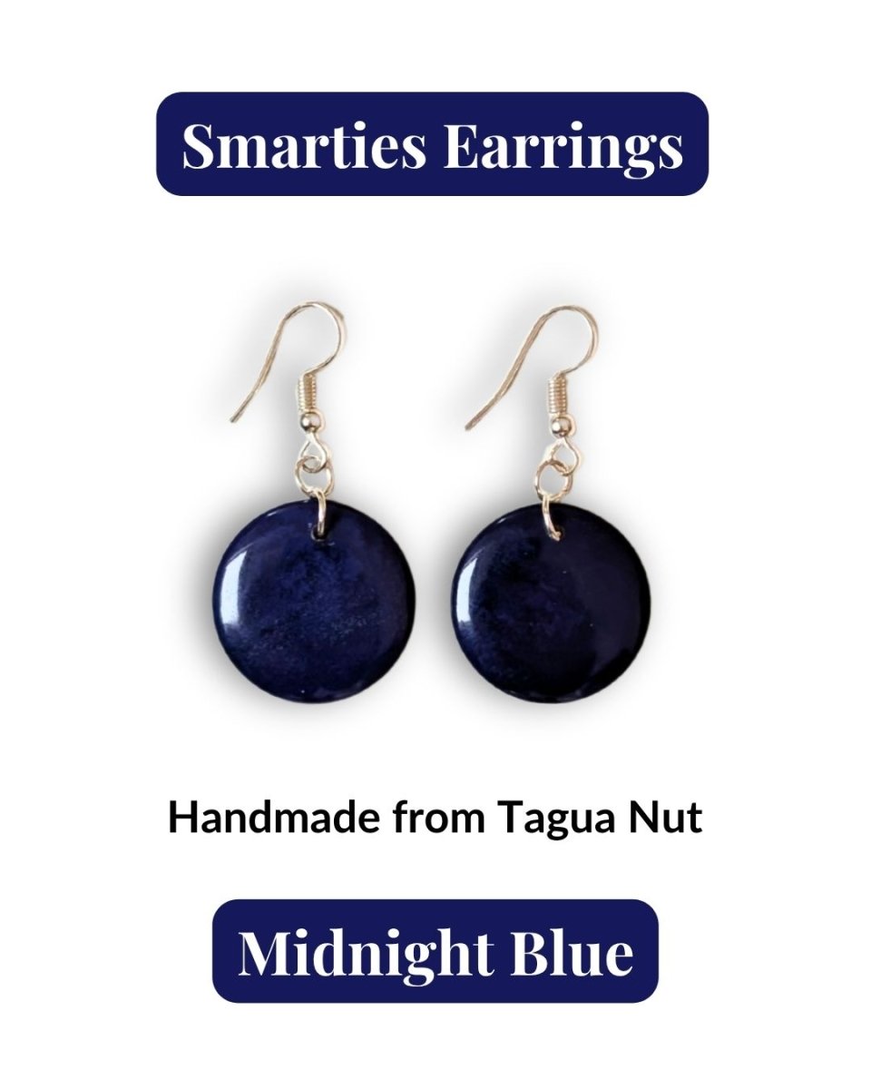 SMARTIES — Handmade Tagua Earrings - The Happy Elephant - Tagua Jewellery