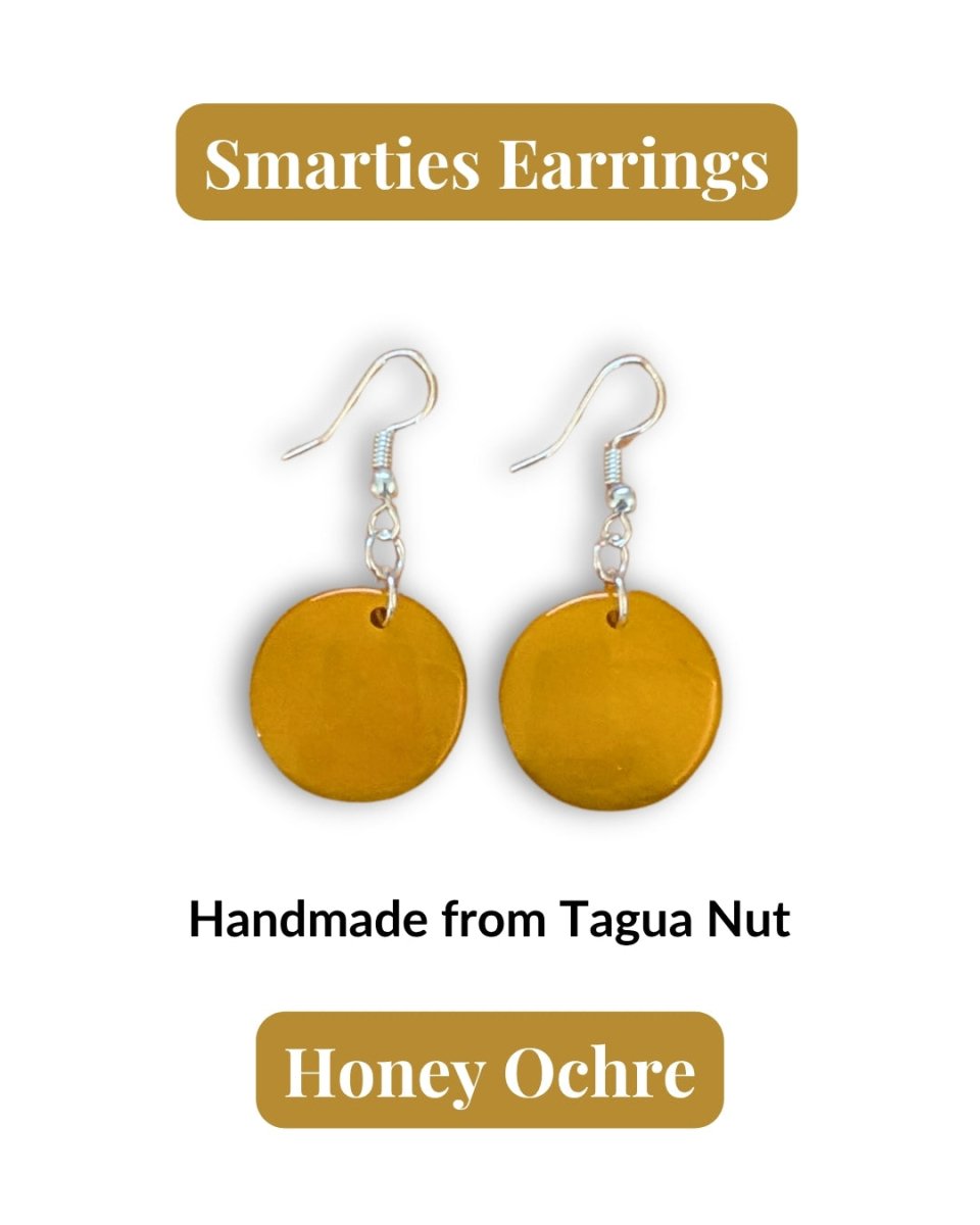 SMARTIES — Handmade Tagua Earrings - The Happy Elephant - Tagua Jewellery