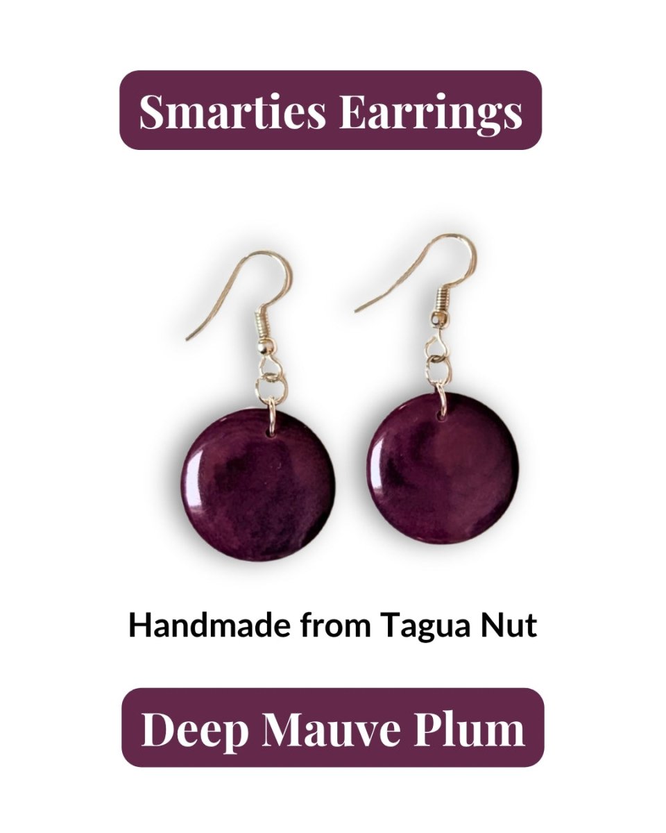 SMARTIES — Handmade Tagua Earrings - The Happy Elephant - Tagua Jewellery