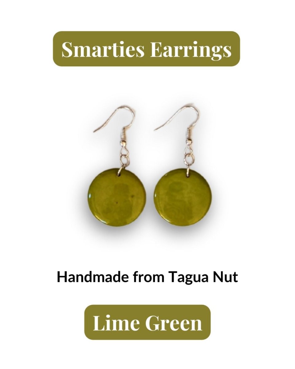 SMARTIES — Handmade Tagua Earrings - The Happy Elephant - Tagua Jewellery