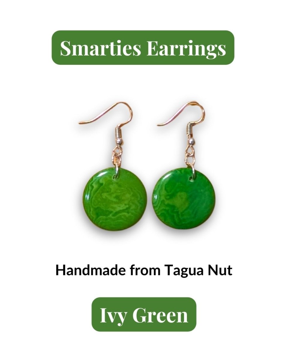 SMARTIES — Handmade Tagua Earrings - The Happy Elephant - Tagua Jewellery