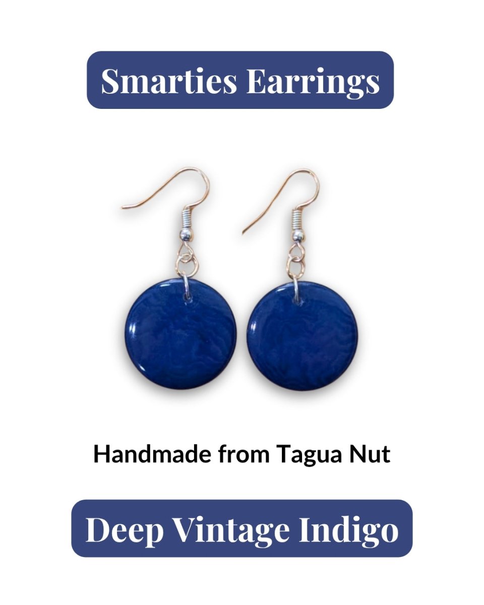 SMARTIES — Handmade Tagua Earrings - The Happy Elephant - Tagua Jewellery
