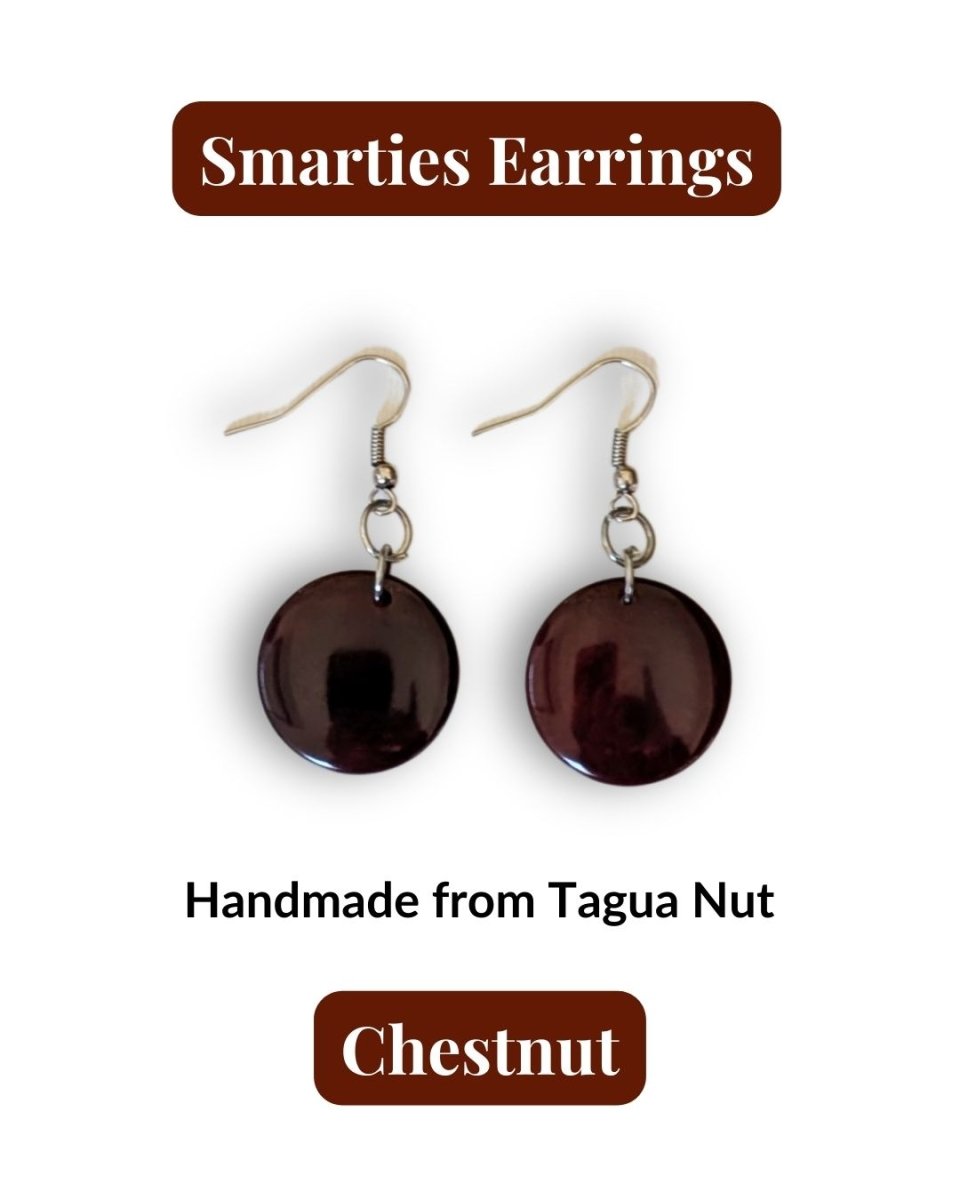 SMARTIES — Handmade Tagua Earrings - The Happy Elephant - Tagua Jewellery