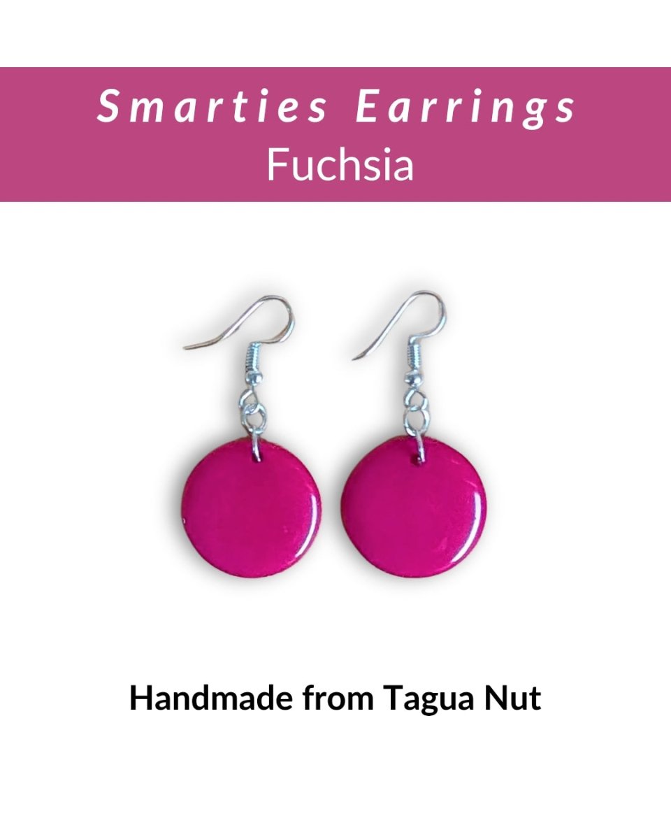 SMARTIES — Handmade Tagua Earrings - The Happy Elephant - Tagua Jewellery