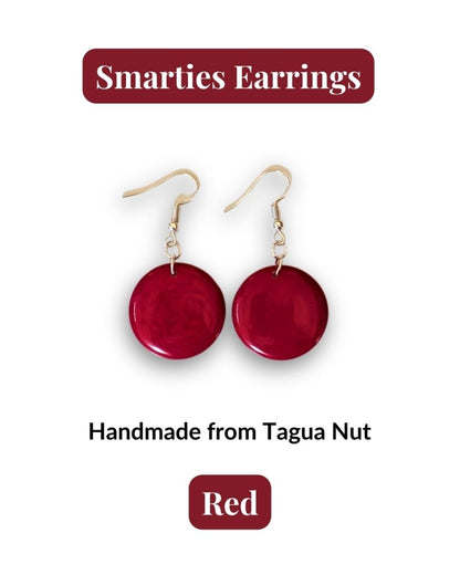 SMARTIES — Handmade Tagua Earrings - The Happy Elephant - Tagua Jewellery