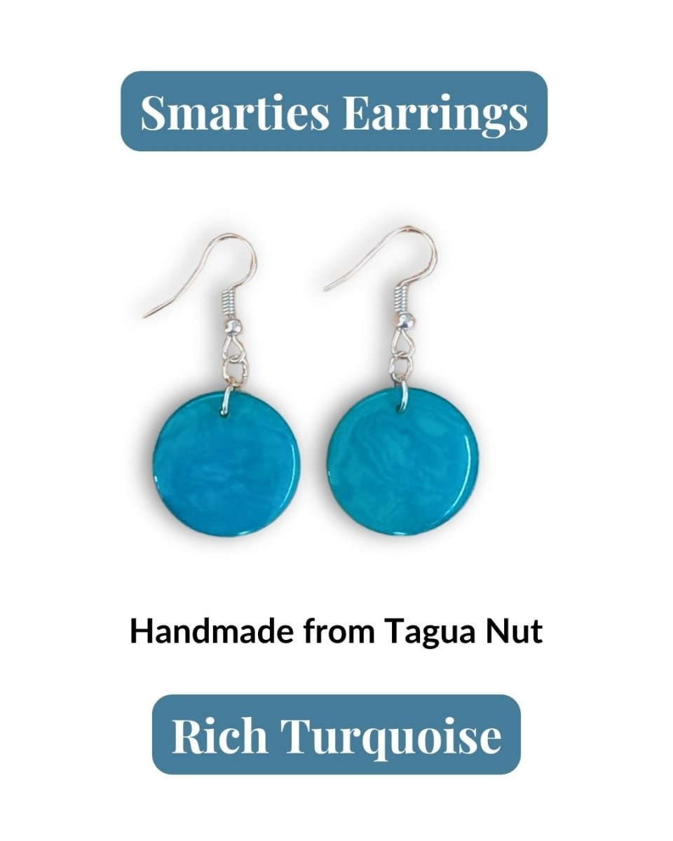 SMARTIES — Handmade Tagua Earrings - The Happy Elephant - Tagua Jewellery