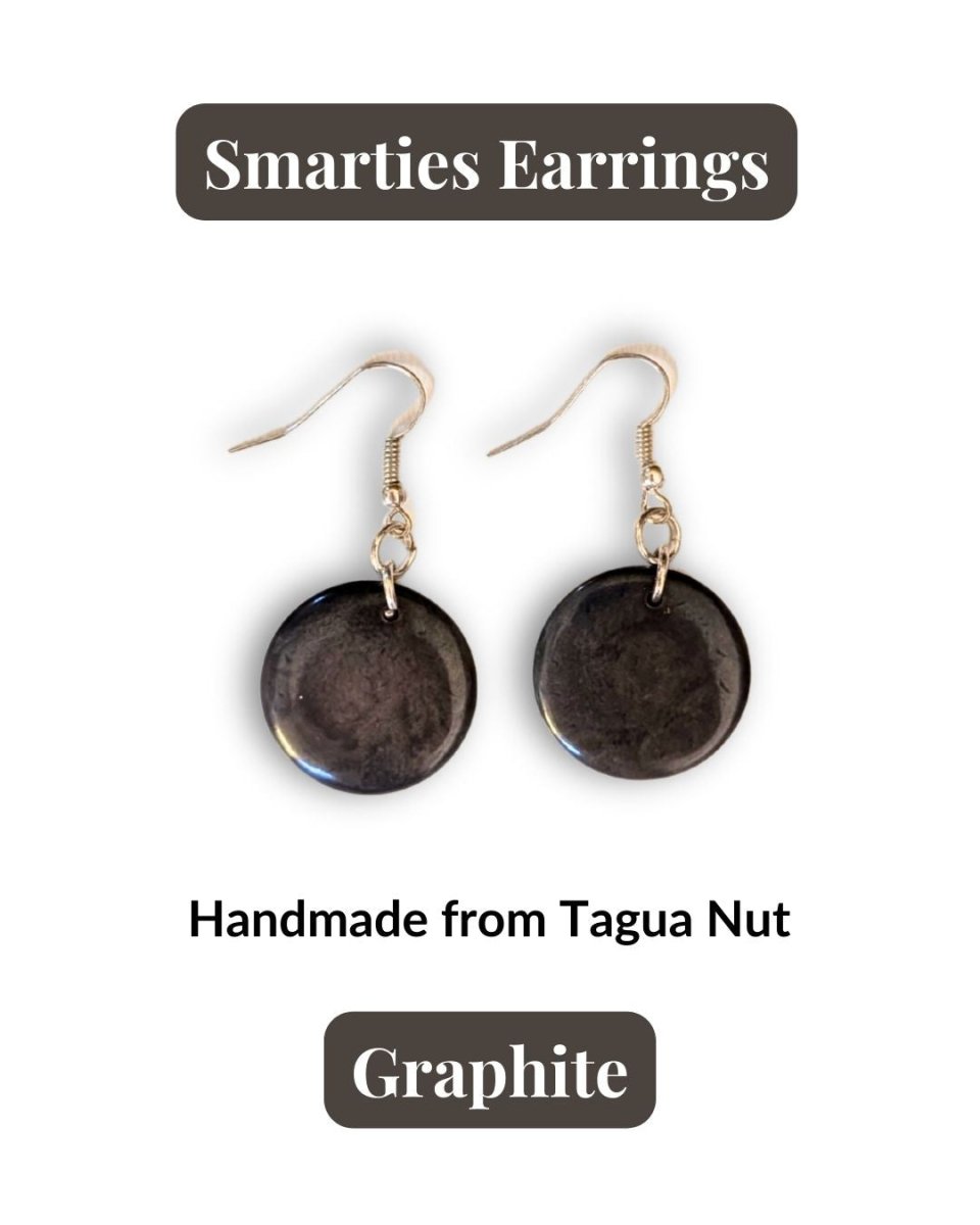SMARTIES — Handmade Tagua Earrings - The Happy Elephant - Tagua Jewellery