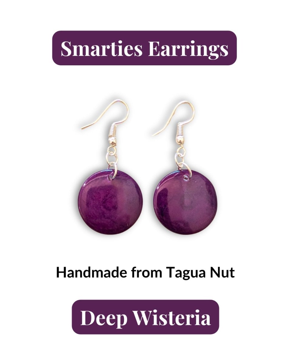 SMARTIES — Handmade Tagua Earrings - The Happy Elephant - Tagua Jewellery