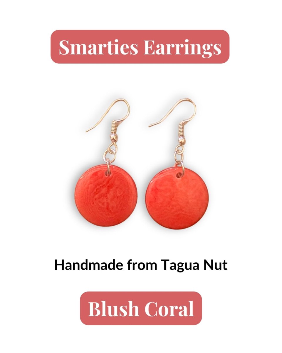 SMARTIES — Handmade Tagua Earrings - The Happy Elephant - Tagua Jewellery