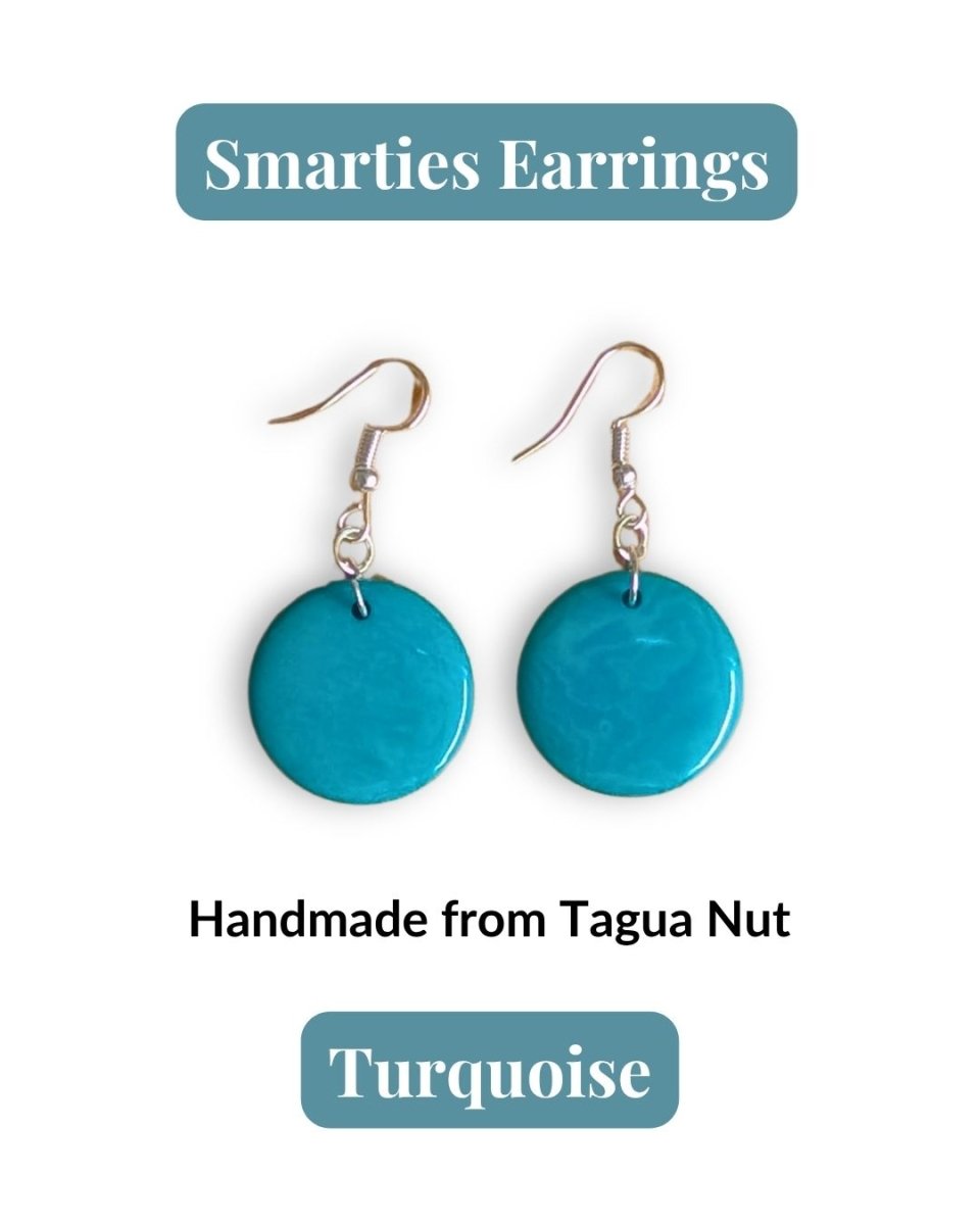 SMARTIES — Handmade Tagua Earrings - The Happy Elephant - Tagua Jewellery