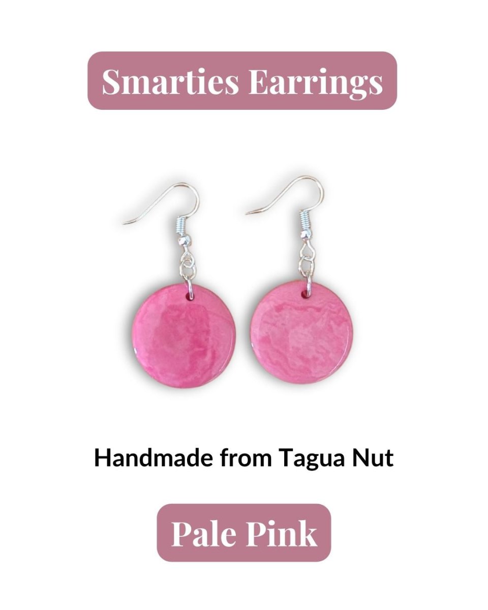 SMARTIES — Handmade Tagua Earrings - The Happy Elephant - Tagua Jewellery