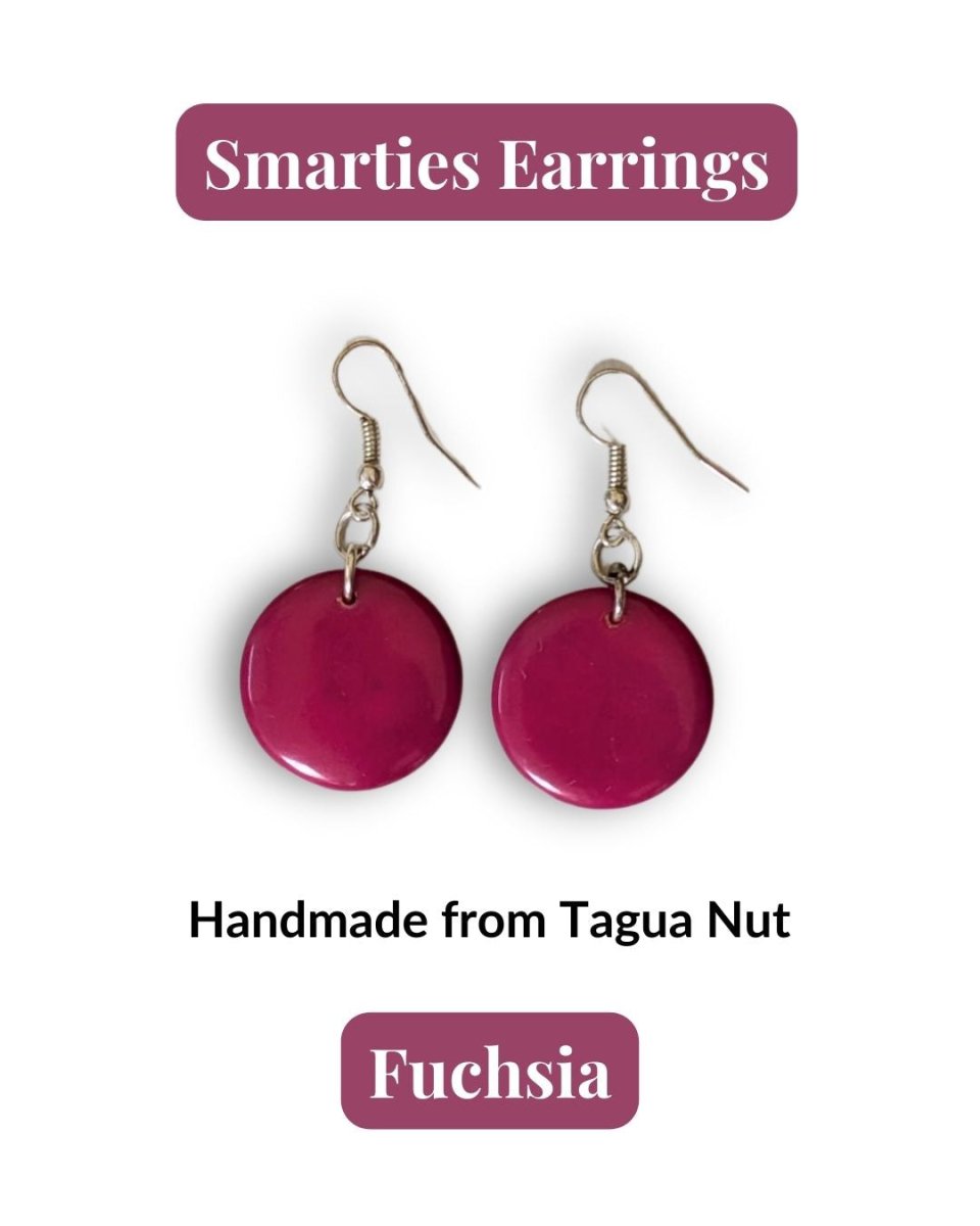 SMARTIES — Handmade Tagua Earrings - The Happy Elephant - Tagua Jewellery