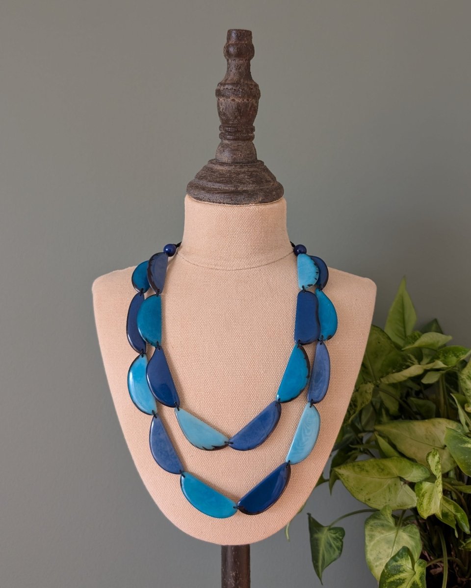 SMILE — Handmade Tagua Statement Necklace - The Happy Elephant - Tagua Jewellery