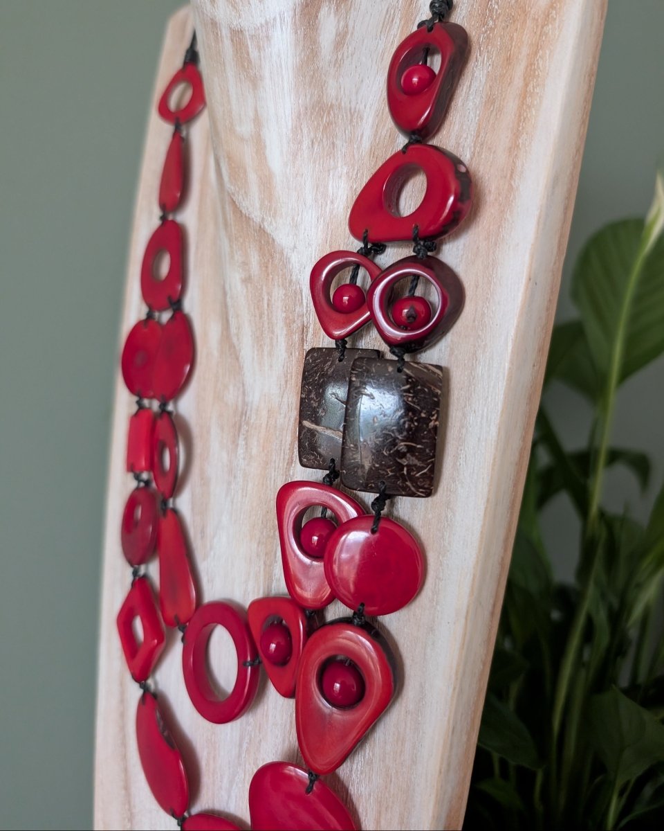 SORAYA — Handmade Tagua Statement Necklace — 'Only One' - The Happy Elephant - Tagua Jewellery