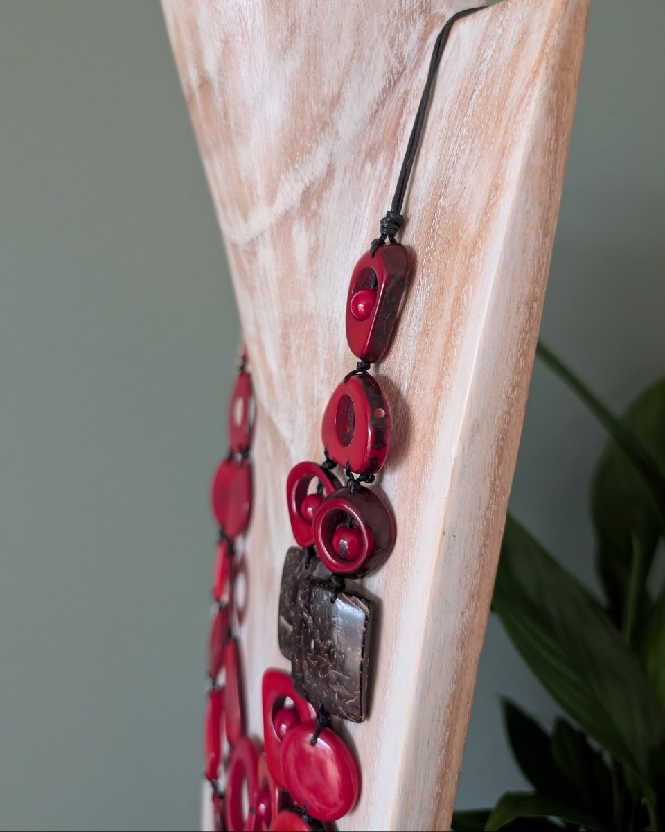 SORAYA — Handmade Tagua Statement Necklace — 'Only One' - The Happy Elephant - Tagua Jewellery