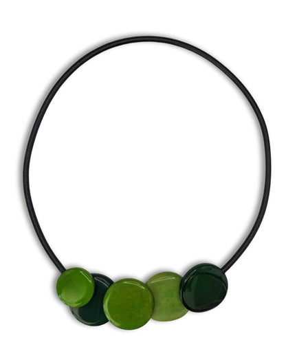 SUNSET — Handmade Tagua Statement Magnetic Necklace - The Happy Elephant - Tagua Jewellery