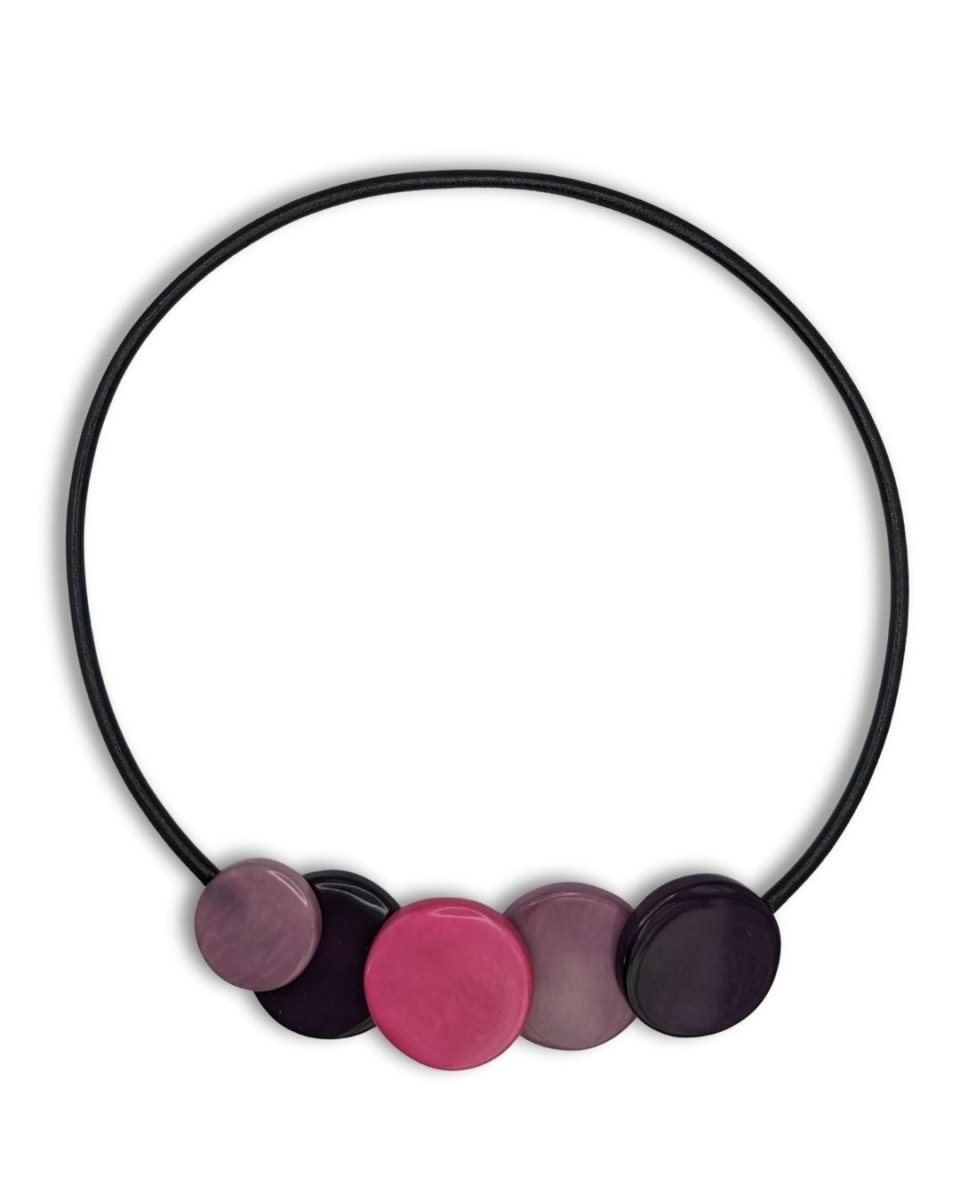 SUNSET — Handmade Tagua Statement Magnetic Necklace - The Happy Elephant - Tagua Jewellery