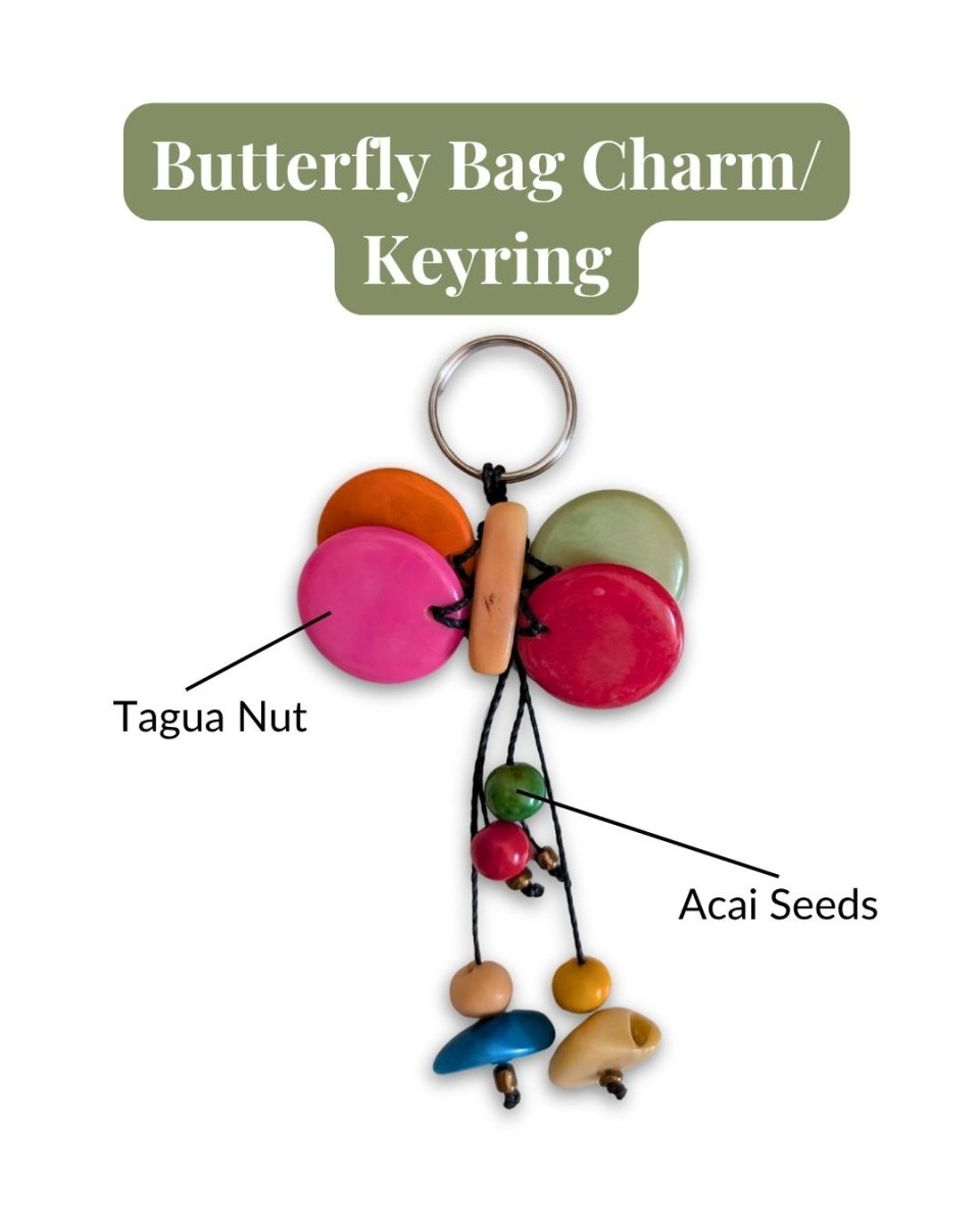 TAGUA BAG CHARMS and KEYRINGS - The Happy Elephant - Tagua Jewellery
