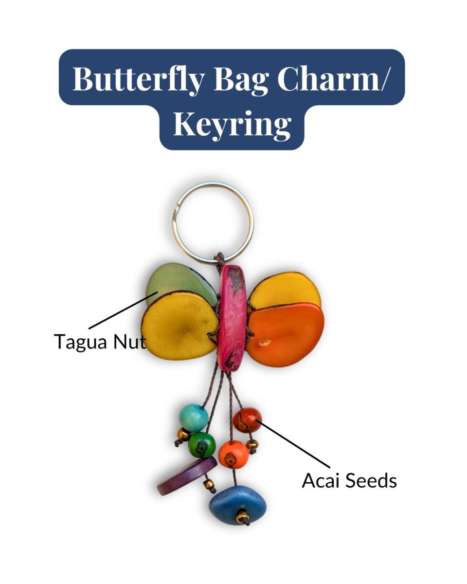 TAGUA BAG CHARMS and KEYRINGS - The Happy Elephant - Tagua Jewellery