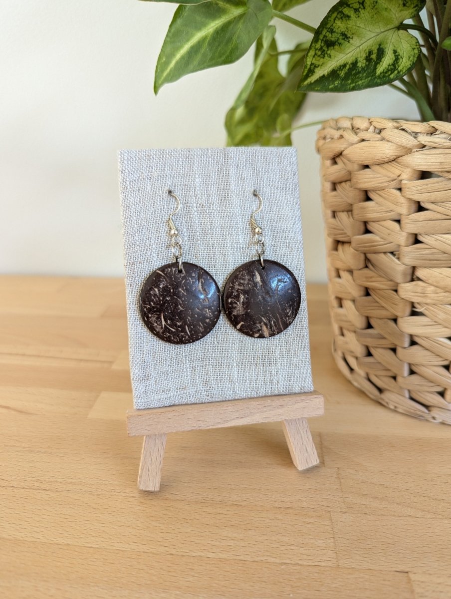 TASHA — Handmade Coconut Shell Earrings - The Happy Elephant - Tagua Jewellery