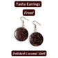 TASHA — Handmade Coconut Shell Earrings - The Happy Elephant - Tagua Jewellery