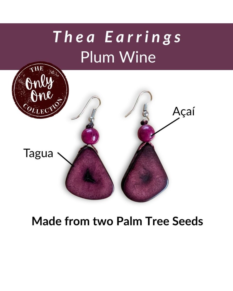 THEA — Handmade Tagua Earrings - The Happy Elephant - Tagua Jewellery