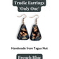 TRUDIE — Handmade Tagua Earrings — 'Only One' - The Happy Elephant - Tagua Jewellery