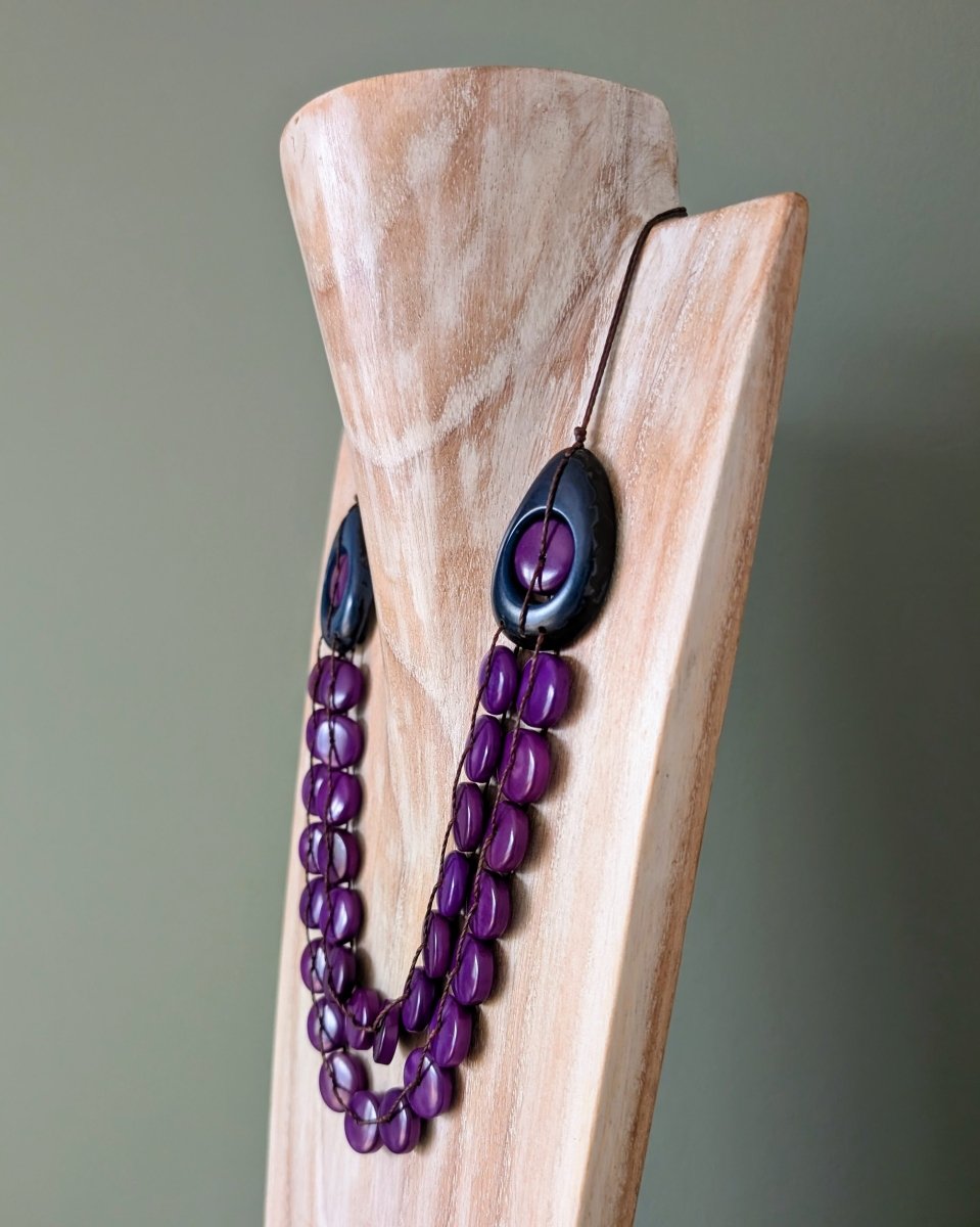 TULA — Handmade Tagua Statement Necklace - The Happy Elephant - Tagua Jewellery