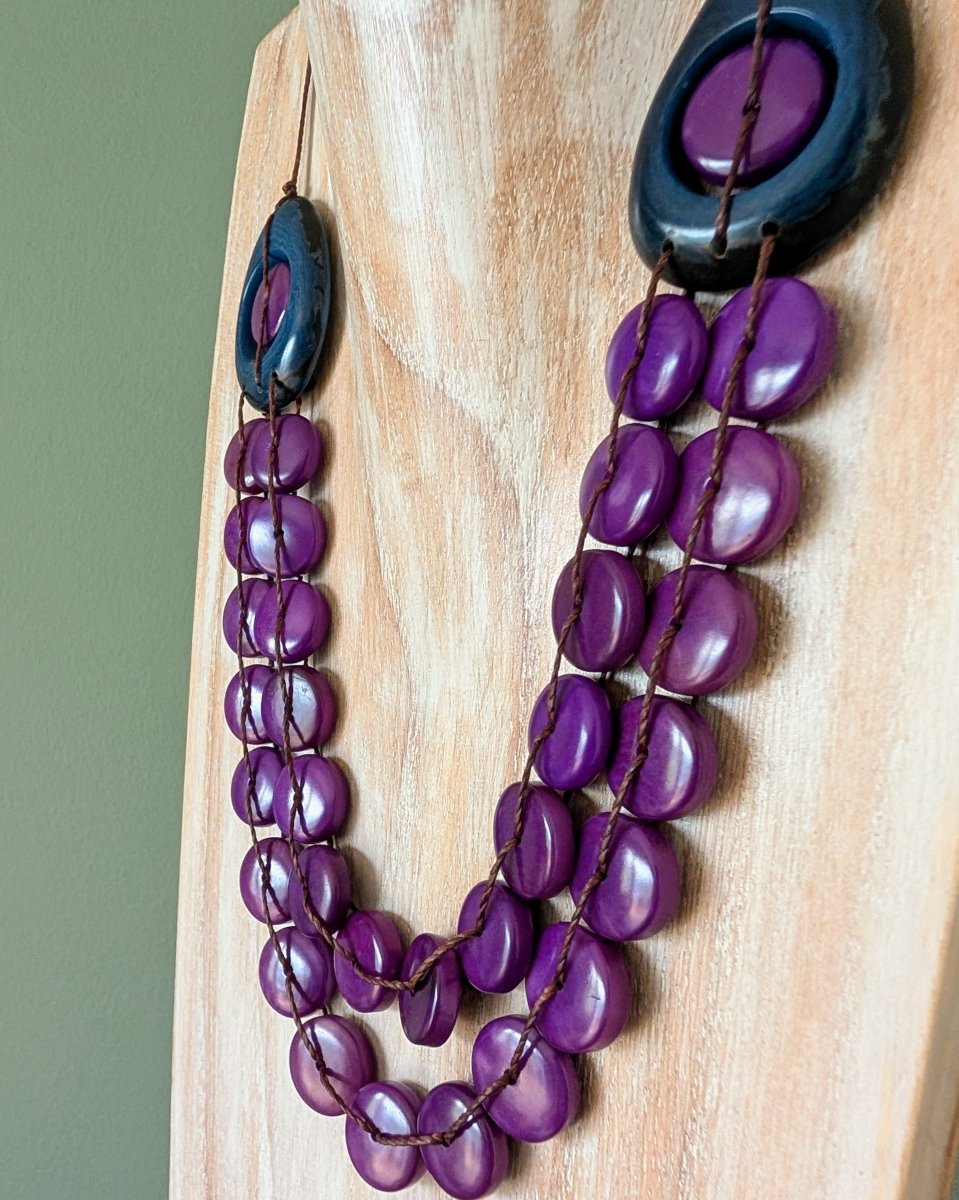 TULA — Handmade Tagua Statement Necklace - The Happy Elephant - Tagua Jewellery