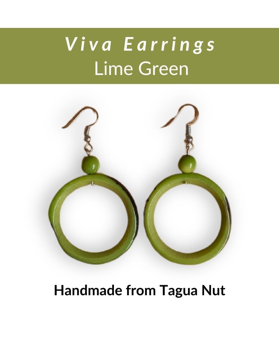 VIVA — Handmade Tagua Earrings - The Happy Elephant - Tagua Jewellery