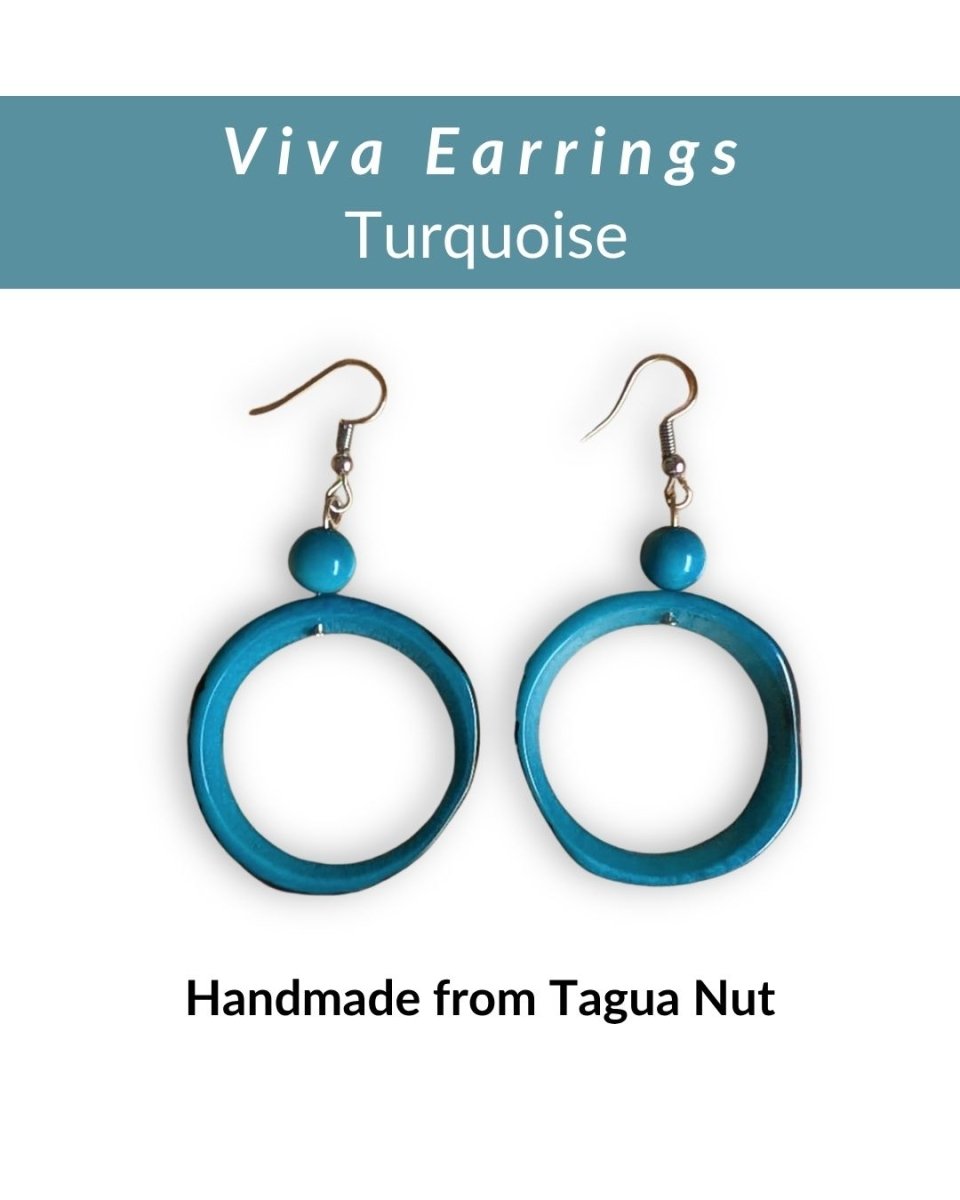 VIVA — Handmade Tagua Earrings - The Happy Elephant - Tagua Jewellery