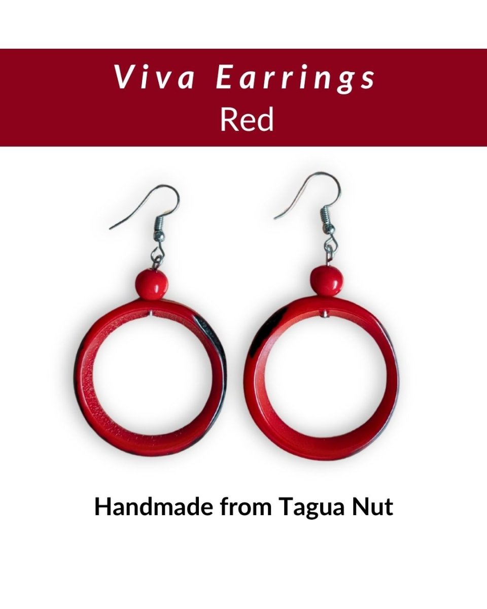 VIVA — Handmade Tagua Earrings - The Happy Elephant - Tagua Jewellery
