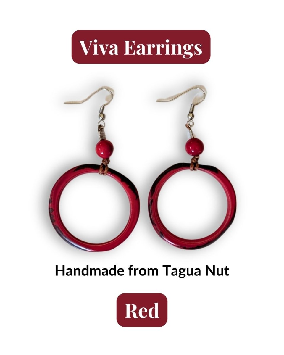 VIVA — Handmade Tagua Earrings - The Happy Elephant - Tagua Jewellery