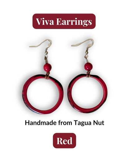 VIVA — Handmade Tagua Earrings - The Happy Elephant - Tagua Jewellery