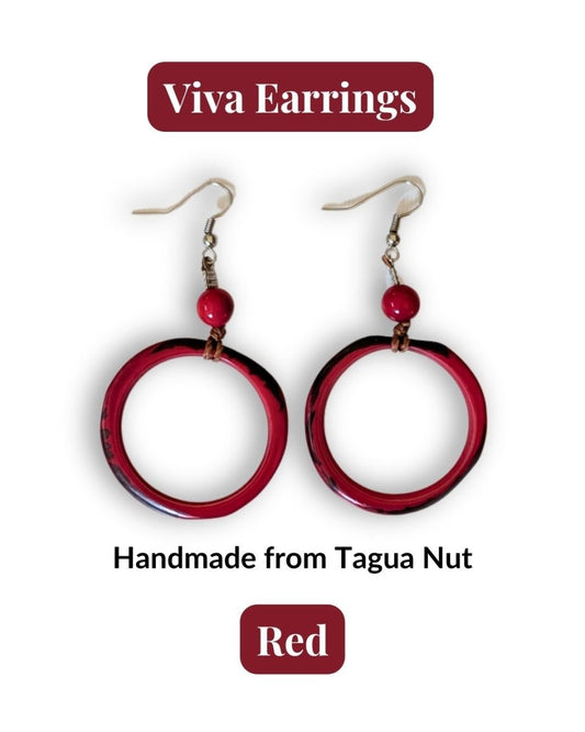 VIVA — Handmade Tagua Earrings - The Happy Elephant - Tagua Jewellery