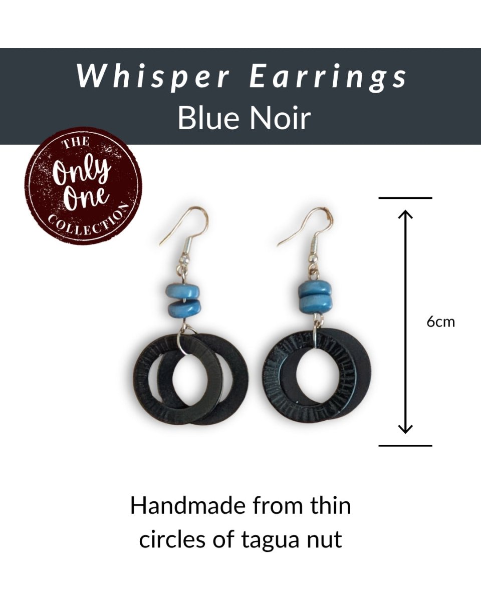 WHISPER · Handmade Tagua Earrings · 'Only One' - The Happy Elephant - Tagua Jewellery